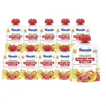 Humana Mus jabko-brzoskwinia-mango po 8 miesicu 100% Organic Quality Zestaw 10 x 90 g Bio