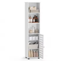 Songmics Wska szafka stojca supek biaa 167 cm