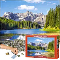 Puzzle 3000 el. Wochy, Jezioro Misurina Castorland