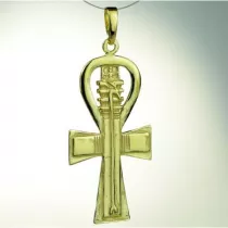 Sotis Krzy Ankh z lask Ag925 + Au 24kar, 6,7g