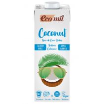Ecomil Napój kokosowy z wapniem bez dodatku cukru bezglutenowy 1 l Bio