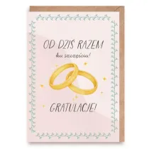 Cardie Kartka �lubna Obr�czki, eko koperta