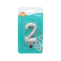 Godan �wieczka Cyfra 2 - Diament metalik 7.6cm