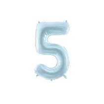PartyDeco Balon foliowy 5 jasny niebieski 72cm