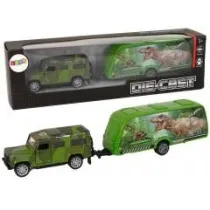 Jeep z przyczep z dinozaurami Leantoys