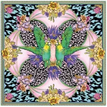 Museums & Galleries Karnet kwadrat z kopert Tropical Parrots