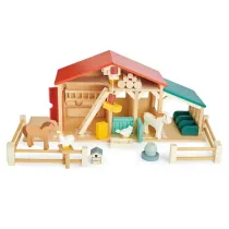 Figurki do zabawy drewniane farma z zwierztkami Tender Leaf Toys