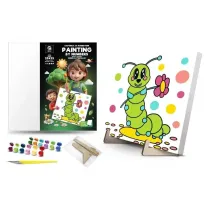 Qbee Malowanie po numerach - Zielona g�sienica 25x25cm