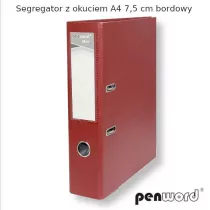 Penword Segregator A4 z okuciem bordowy 7,5cm