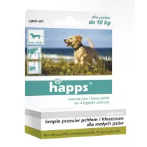 Happs Krople przeciw pchom i kleszczom dla psw do 10 kg