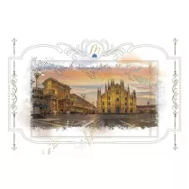 Karnet 12x18cm + koperta Plac Duomo Mediolan