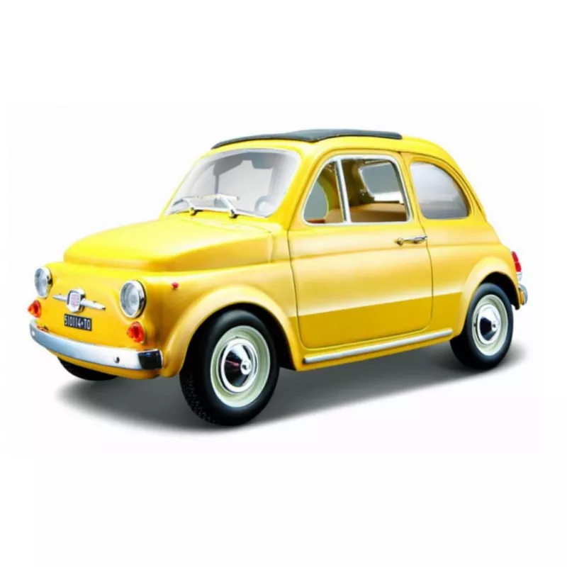 Fiat 500 F 1965 Yellow 1:24 BBURAGO - sklep Bee.pl