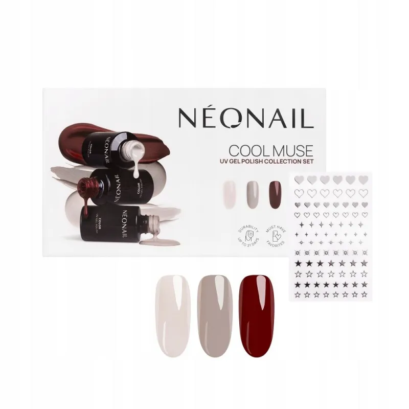 NeoNail Zestaw Cool Muse Cranberry Charm lakier hybrydowy + Muted